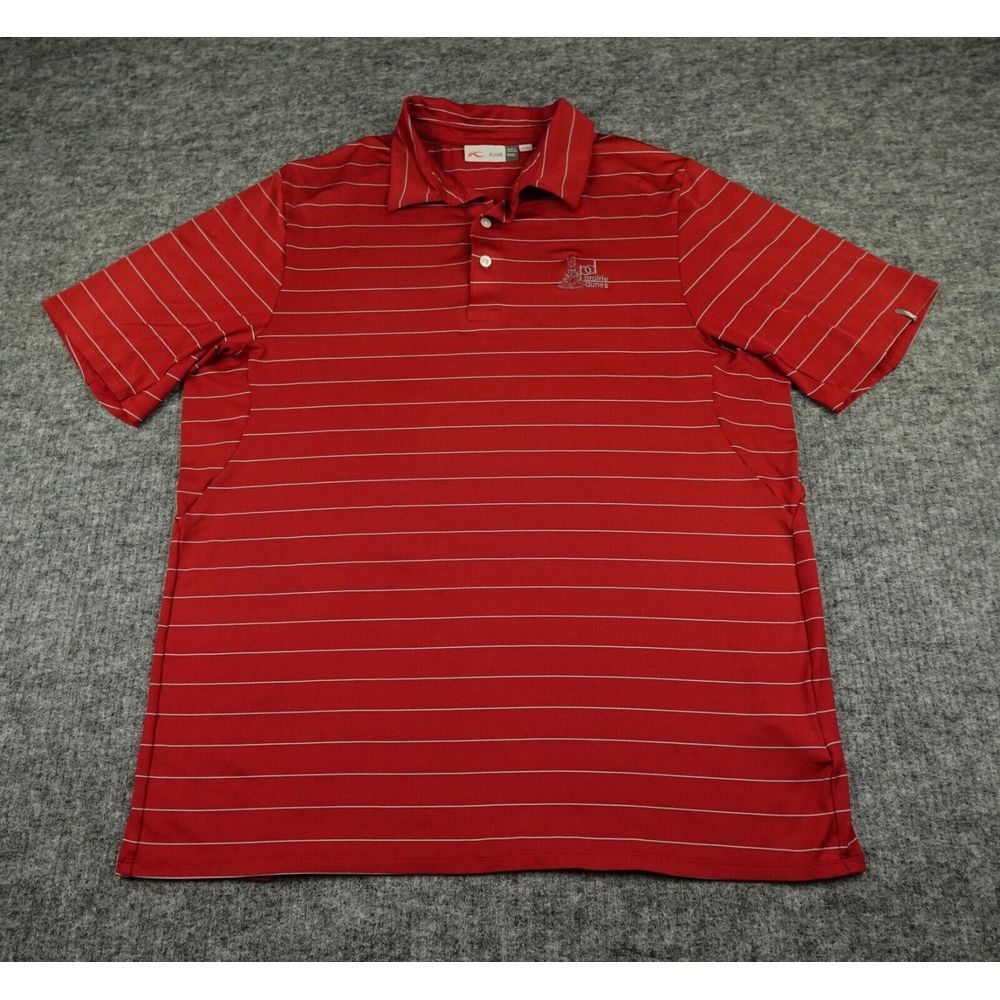 Kjus Polo Shirt Mens 54 Extra Large Terracota Striped Soren Performance UPF 50+-